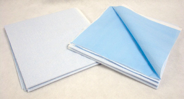 Heavy Duty X-Large Drape Sheets 3ply Tissue + Poly 40"x90" White